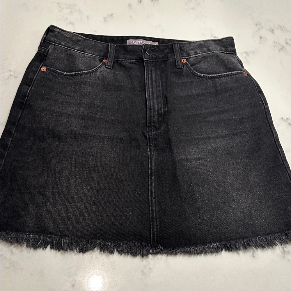 Black Denim Skirt - Picture 5 of 6